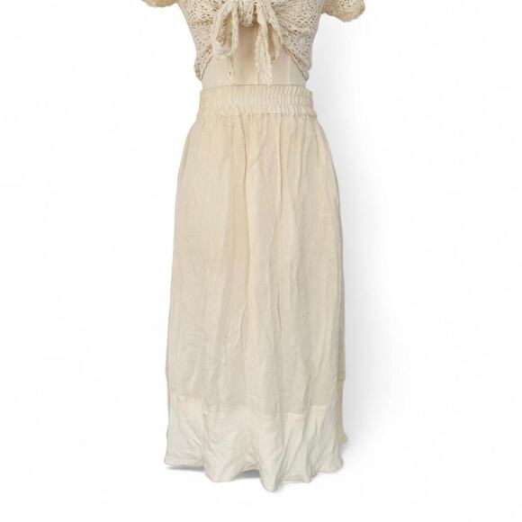 VINTAGE BY MALENE BIRGER SILKY MIDI SKIRT - Picture 1 of 8